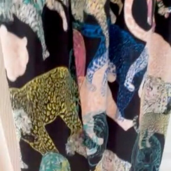 Le Superbe - Les Chats Maxi Dress Tiger and Leopard Print Dress- Small - Picture 5 of 5